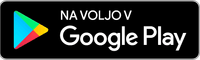 Gumb "Na voljo v Google Play" za aplikacijo HoT Hofer Telekom na črnem ozadju z barvnim logotipom trgovine.