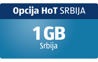 Rdeča 3D ikona križa z napisom "1 GB Srbija" za ugodnejšo uporabo v Srbiji.