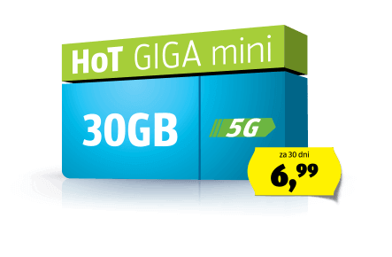 Paket GIGA mini omogoča dostop do interneta tudi v tujini.